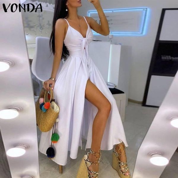 women dress vonda 2021 v neck high split hem party dresses plus size bohemian vestidos summer sleeveless beach sundress 5xl casual, Black;gray
women dress vonda 2021 v neck high split hem party dresses plus size bohemian vestidos summer sleeveless beach sundress 5xl casual, Black;gray