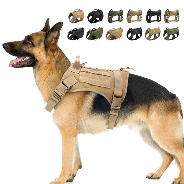 dog collars & leashes tactical harness no pull adjustable military pet training molle vest with handle for medium large dogs outdoor hike
dog collars & leashes tactical harness no pull adjustable military pet training molle vest with handle for medium large dogs outdoor hike