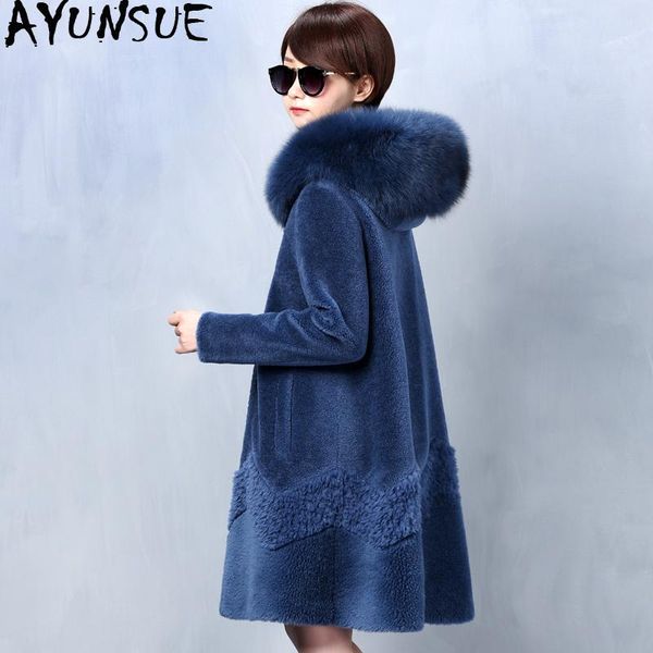women's fur & faux ayunsue real coat winter jacket women sheep shearling 100% wool female collar suede leather nkk19816, Black
women's fur & faux ayunsue real coat winter jacket women sheep shearling 100% wool female collar suede leather nkk19816, Black