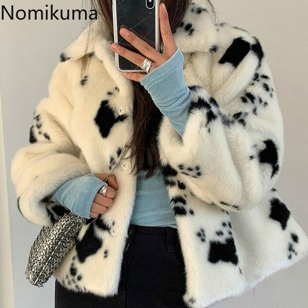 women's jackets nomikuma winter clothes women contrast color long sleeve female turn down collar covered buttons casual coats streetwea, Black;brown
women's jackets nomikuma winter clothes women contrast color long sleeve female turn down collar covered buttons casual coats streetwea, Black;brown