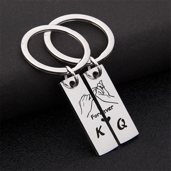 keychains engraved stainless keychain key rings present couple gift for women men 2 pcs the king queen forever love, Silver
keychains engraved stainless keychain key rings present couple gift for women men 2 pcs the king queen forever love, Silver
