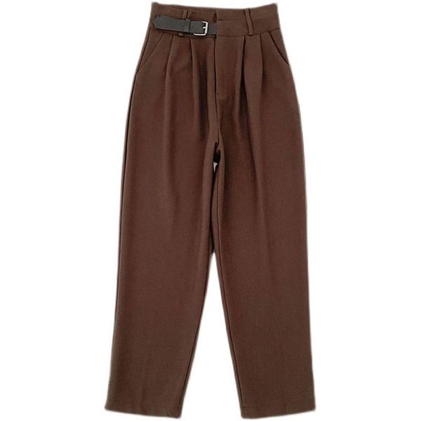 women's pants & capris guuzyuviz suit mujer 2021 autumn winter casual belt splice high waist harem ol office brown plus size trousers, Black;white
women's pants & capris guuzyuviz suit mujer 2021 autumn winter casual belt splice high waist harem ol office brown plus size trousers, Black;white