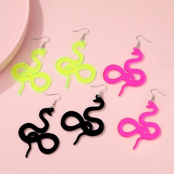 dangle & chandelier vsnow hip hop neon twist snake earrings for women arcylic green pink black acetate twisted animal snakes jewelry, Silver
dangle & chandelier vsnow hip hop neon twist snake earrings for women arcylic green pink black acetate twisted animal snakes jewelry, Silver