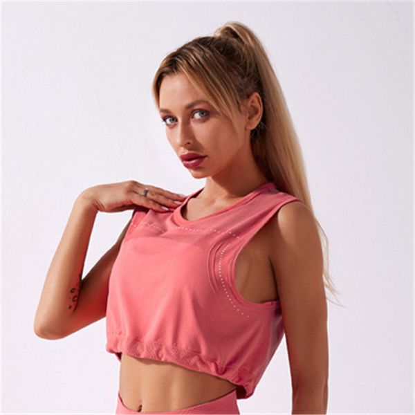 womens gym seamless yoga tee t-shirts fashion trend round neck sleeveless loose short tshirs designer female solid color fitness sportswear, White
womens gym seamless yoga tee t-shirts fashion trend round neck sleeveless loose short tshirs designer female solid color fitness sportswear, White
