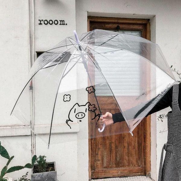 umbrellas cartoon little daisy pig pattern transparent umbrella automatic long handle straight pole cute creative gift for girls
umbrellas cartoon little daisy pig pattern transparent umbrella automatic long handle straight pole cute creative gift for girls