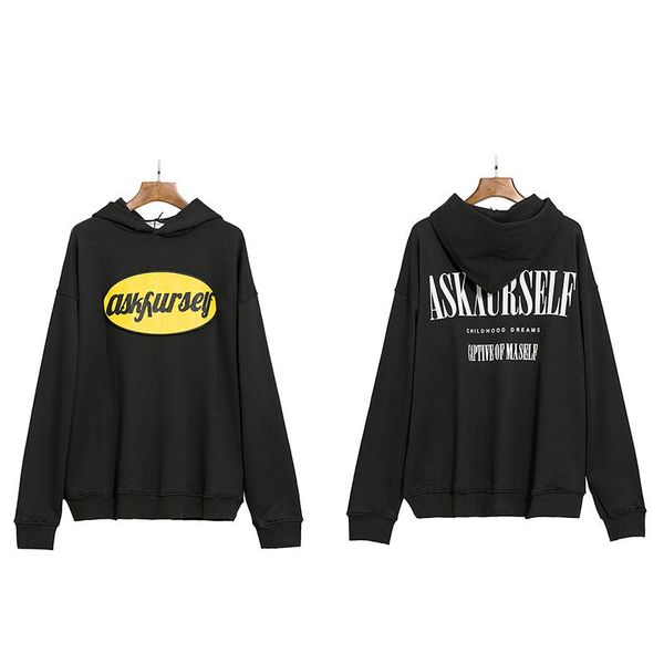 men's hoodies & sweatshirts askyurself fall versatile hoodie men women 1:1 letter printed sweatshirt pullover street trend orig, Black
men's hoodies & sweatshirts askyurself fall versatile hoodie men women 1:1 letter printed sweatshirt pullover street trend orig, Black