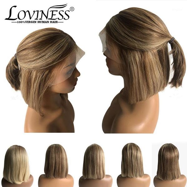 13*6 balayage short bob 150% lace front human hair wig highlight ombre honey blonde colored brazilian remy virgin hair1, Black;brown
13*6 balayage short bob 150% lace front human hair wig highlight ombre honey blonde colored brazilian remy virgin hair1, Black;brown
