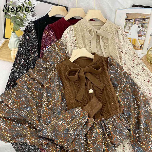 neploe o neck lace up bow design knit dress women high waist hip a line loose vestido vintage print long sleeve spring robe 210423, Black;gray
neploe o neck lace up bow design knit dress women high waist hip a line loose vestido vintage print long sleeve spring robe 210423, Black;gray