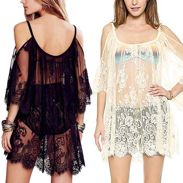 summer lace crochet bikini cover up women floral black bathing swimwear beach suit dress women's, White;black
summer lace crochet bikini cover up women floral black bathing swimwear beach suit dress women's, White;black