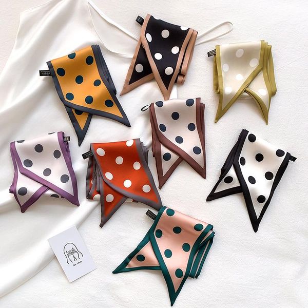 scarves 2021 spring autumn polk dot point small silk scarf women's thin narrow strip ribbon decorative female hairband tied scarfs, Blue;gray
scarves 2021 spring autumn polk dot point small silk scarf women's thin narrow strip ribbon decorative female hairband tied scarfs, Blue;gray