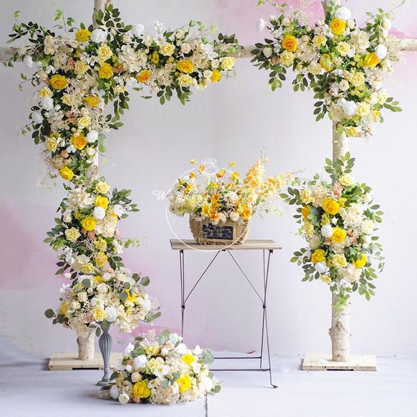 wedding floral yellow flower arrangement backdrop artificial arch set simulation road decoration props decorative flowers & wreaths
wedding floral yellow flower arrangement backdrop artificial arch set simulation road decoration props decorative flowers & wreaths