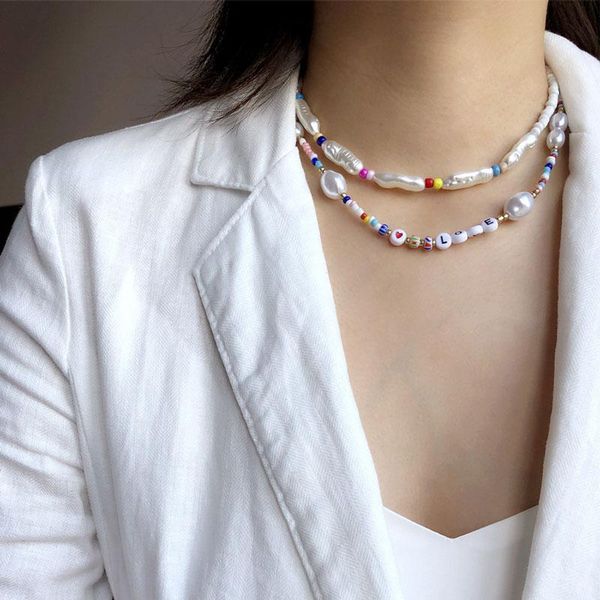 chains 1pcs bohemia pearl beads collar necklace for women fashion solid color beaded choker party beach gift jewelry, Silver
chains 1pcs bohemia pearl beads collar necklace for women fashion solid color beaded choker party beach gift jewelry, Silver
