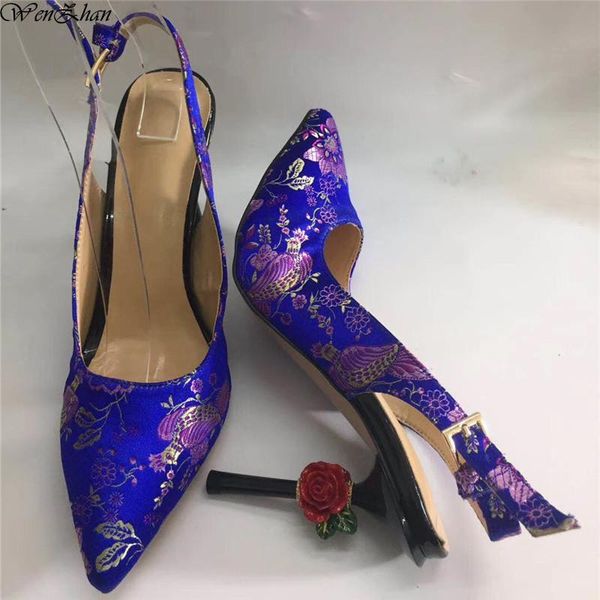 dress shoes high heel luxury silk fabric with rose flower heels ladies fashion wedding party woman pointed toe wenzhan a97-3, Black
dress shoes high heel luxury silk fabric with rose flower heels ladies fashion wedding party woman pointed toe wenzhan a97-3, Black