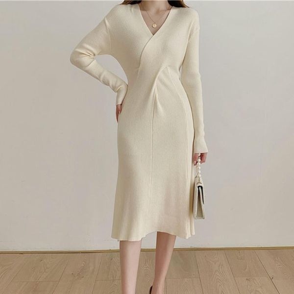 casual dresses knitted warm sheath dress female fall winter women elegant long sleeve slim sweater party bodycon ladies clothing, Black;gray
casual dresses knitted warm sheath dress female fall winter women elegant long sleeve slim sweater party bodycon ladies clothing, Black;gray