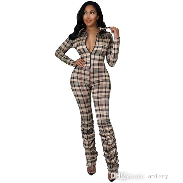 ladies plaid jumpsuits new slim fit lapel neck zipper winter long sleeve pile of pants fashion temperament rompers, Black;white
ladies plaid jumpsuits new slim fit lapel neck zipper winter long sleeve pile of pants fashion temperament rompers, Black;white