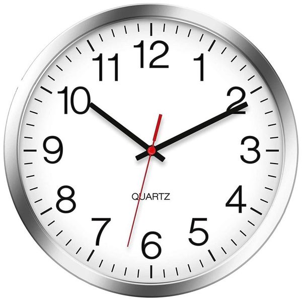 wall clocks clock,silver/chrome, silent non ticking 10 inch quality quartz battery operated round easy to read home/kitchen
wall clocks clock,silver/chrome, silent non ticking 10 inch quality quartz battery operated round easy to read home/kitchen