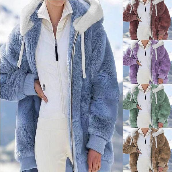 women's hoodies & sweatshirts 2021 autumn and winter loose solid color plush zipper hooded jacket women, Black
women's hoodies & sweatshirts 2021 autumn and winter loose solid color plush zipper hooded jacket women, Black