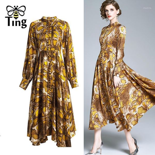 casual dresses tingfly spring runway vintage leopard serpentine print single breasted party a line robes haut femme plus size, Black;gray
casual dresses tingfly spring runway vintage leopard serpentine print single breasted party a line robes haut femme plus size, Black;gray