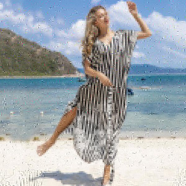 women's swimwear plus size striped tunic for beach cover up women loose dress sun kaftan praia pareo robe de plage beachwear blouse, White;black
women's swimwear plus size striped tunic for beach cover up women loose dress sun kaftan praia pareo robe de plage beachwear blouse, White;black