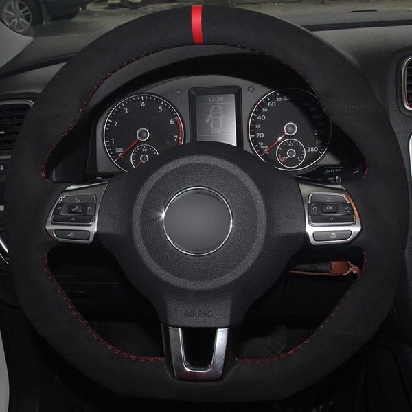 car steering wheel cover hand-stitched black suede for volkswagen golf 6 gti mk6 vw polo gti scirocco r passat cc r-line 2010
car steering wheel cover hand-stitched black suede for volkswagen golf 6 gti mk6 vw polo gti scirocco r passat cc r-line 2010