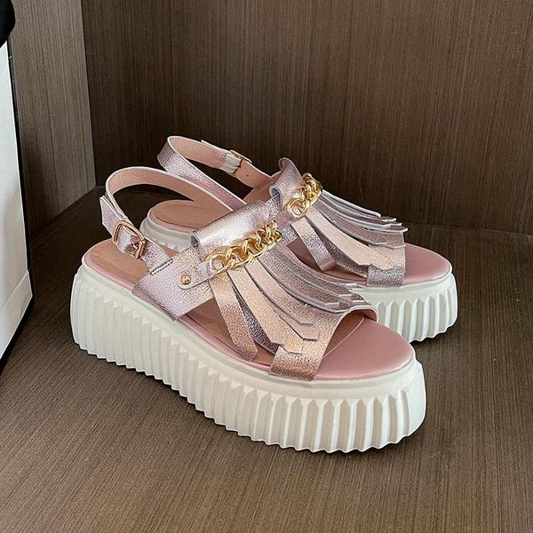 sandals mkkhou fashion women genuine leather chain tassel comfortable platform shoes all-match summer beach, Black
sandals mkkhou fashion women genuine leather chain tassel comfortable platform shoes all-match summer beach, Black