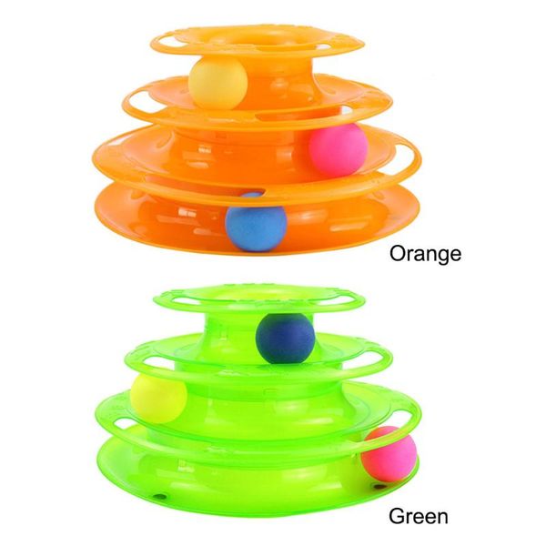 cat toys three levels toy amusement triple disc ball intelligence
