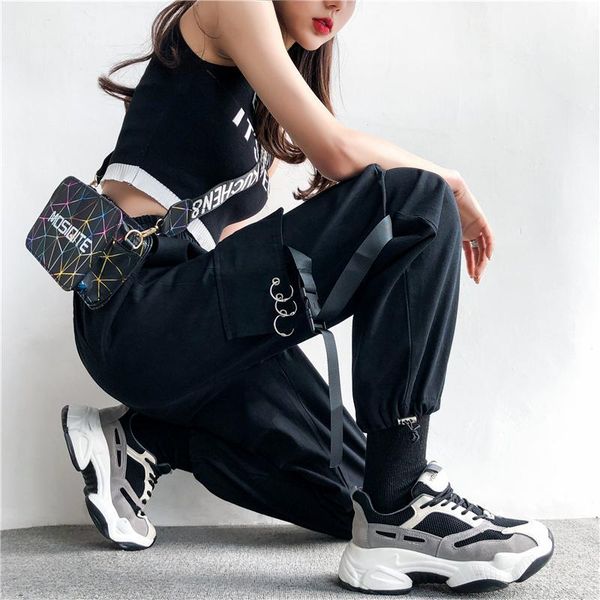 women's pants & capris streetwear women cargo korean elastic high waist harem female casual loose jogger trousers pantalon femme, Black;white
women's pants & capris streetwear women cargo korean elastic high waist harem female casual loose jogger trousers pantalon femme, Black;white