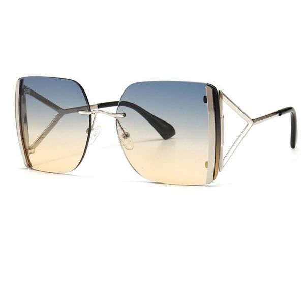 sunglasses gradient shades for women oversized square brand metal frame vintage woman 2021 big female glasses, White;black
sunglasses gradient shades for women oversized square brand metal frame vintage woman 2021 big female glasses, White;black