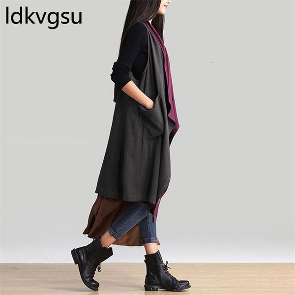women vests spring fashion sleeveless lapel jacket coat long waistcoat vest cardigan tank plus size f048, Black;white
women vests spring fashion sleeveless lapel jacket coat long waistcoat vest cardigan tank plus size f048, Black;white