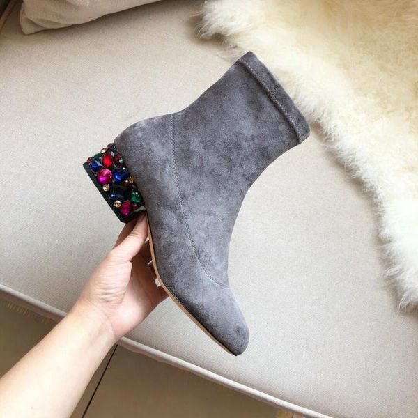women's boots ankle luxury casual shoes crystle female leisure fashion genuine leather high qualily summer autumn, Black
women's boots ankle luxury casual shoes crystle female leisure fashion genuine leather high qualily summer autumn, Black