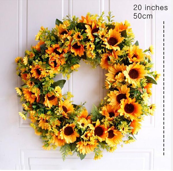 decorative flowers & wreaths 20'' wedding party front door wreath sunflower summer garland decoration rattan floral artificial
decorative flowers & wreaths 20'' wedding party front door wreath sunflower summer garland decoration rattan floral artificial
