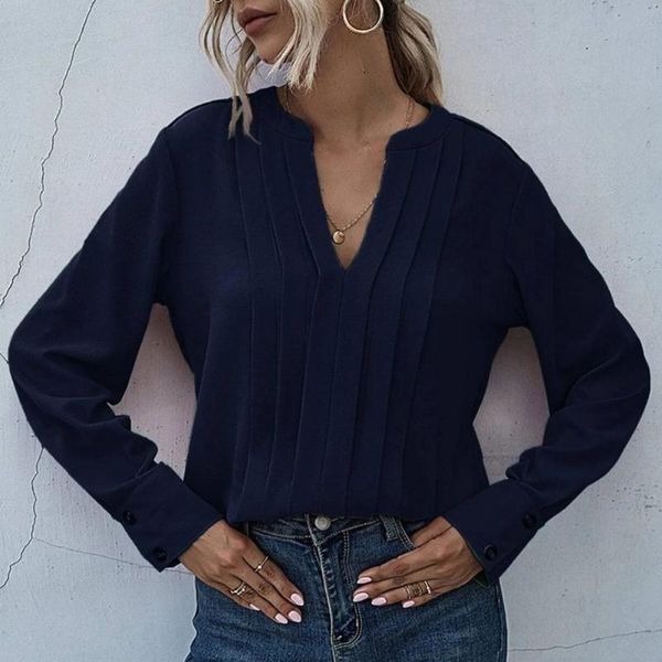 women's blouses & shirts retro pleated cotton yarn stand collar chiffon long sleeve v-neck shirt blouse mori girl, White
women's blouses & shirts retro pleated cotton yarn stand collar chiffon long sleeve v-neck shirt blouse mori girl, White
