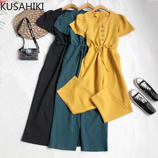 women jumpsuits spring summer short sleeve v-neck rompers korean drawstring slim waist ankle bodysuits 6f235 210603, Black;white
women jumpsuits spring summer short sleeve v-neck rompers korean drawstring slim waist ankle bodysuits 6f235 210603, Black;white