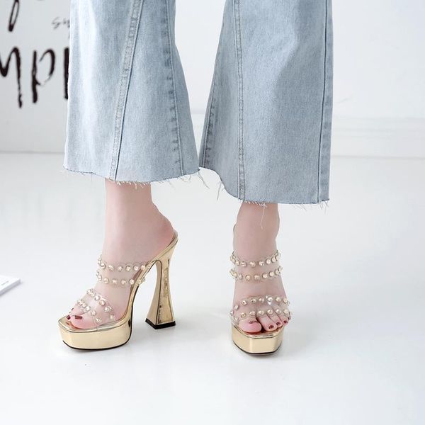 dress shoes sandals women summer silver platform high heel slippers rivet transparent heels ladies vrouwen sandalen, Black
dress shoes sandals women summer silver platform high heel slippers rivet transparent heels ladies vrouwen sandalen, Black
