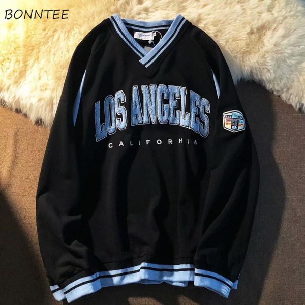 men's hoodies & sweatshirts men v-neck long sleeve loose letter embroidery vintage streetwear oversize couples preppy students all-matc, Black
men's hoodies & sweatshirts men v-neck long sleeve loose letter embroidery vintage streetwear oversize couples preppy students all-matc, Black