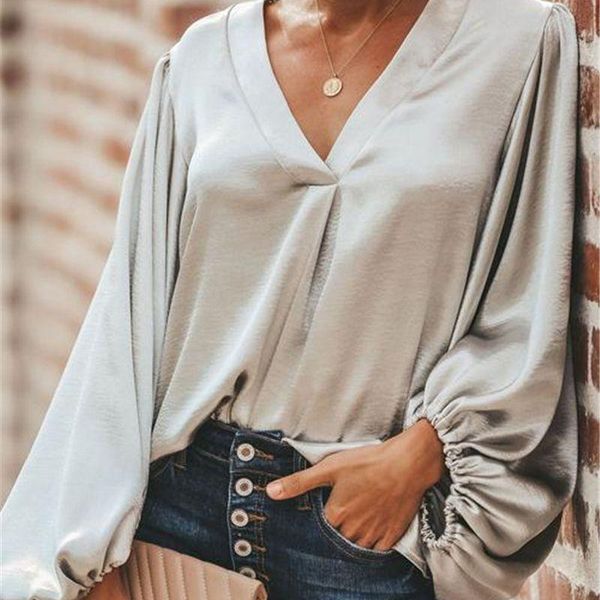 elegant women blouse fashion autumn shirt casual solid color long sleeve v-collar loose shirts wholesale women's blouses &, White
elegant women blouse fashion autumn shirt casual solid color long sleeve v-collar loose shirts wholesale women's blouses &, White