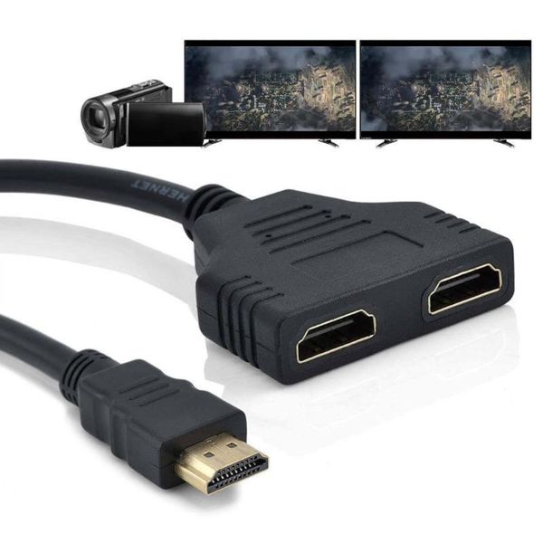-compatible splitter cable hd 1080p video switcher adapter 1 input 2 output port hub for ps3 ps4 dvd hdtv pc laptv computer cables & con
-compatible splitter cable hd 1080p video switcher adapter 1 input 2 output port hub for ps3 ps4 dvd hdtv pc laptv computer cables & con