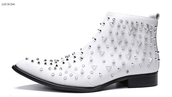 boots men white boots spike stud male party shoes high booties mens dress sliver rivets pointed toe booties1 shs9, Black
boots men white boots spike stud male party shoes high booties mens dress sliver rivets pointed toe booties1 shs9, Black