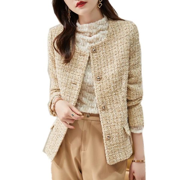 women's jackets 2021 fashion autumn small fragrance women plaid tweed outerwear lady single-breasted blends wool female long sleeve jac, Black;brown
women's jackets 2021 fashion autumn small fragrance women plaid tweed outerwear lady single-breasted blends wool female long sleeve jac, Black;brown