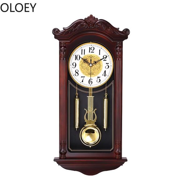 wall clocks creative large clock retro living room bedroom home decor watch silent pendulum swing farmhouse classic