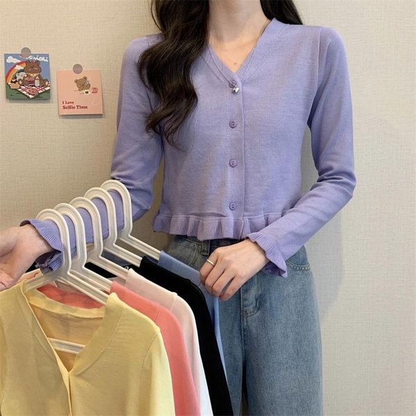women's sweaters knitting cropped vintage aesthetic long sleeve t-shirts slim tees y2k korean streetwear pink purple ruffles cardig, White;black
women's sweaters knitting cropped vintage aesthetic long sleeve t-shirts slim tees y2k korean streetwear pink purple ruffles cardig, White;black