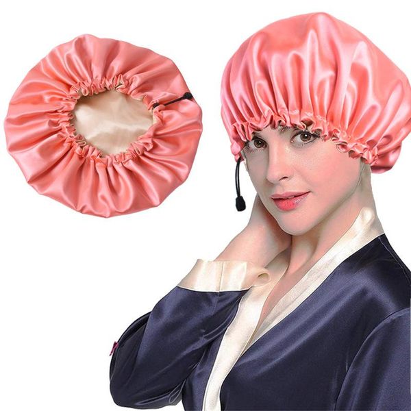 shower caps double-layer nightcap upgrade adjustable women's hair treatment cap soft silk dual-use pile
shower caps double-layer nightcap upgrade adjustable women's hair treatment cap soft silk dual-use pile