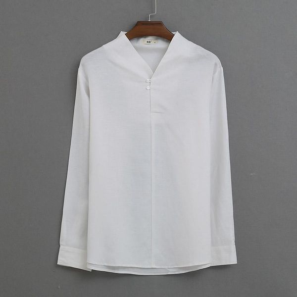 spring and autumn men's linen shirt double v-neck long-sleeved men flax cotton white shirts male camisa casual, White;black
spring and autumn men's linen shirt double v-neck long-sleeved men flax cotton white shirts male camisa casual, White;black