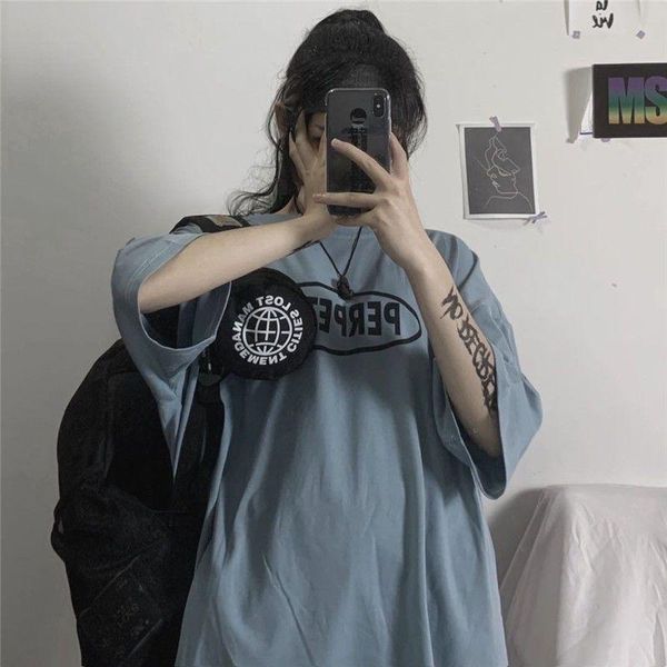 women's t-shirt short sleeve 2021 summer student korean loose letter print versatile couple's, White
women's t-shirt short sleeve 2021 summer student korean loose letter print versatile couple's, White