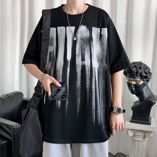 t-shirt fashion brand personalized short sleeve t-shirt men's korean fashion loose fried street dark summer wear for street lovers, White;black
t-shirt fashion brand personalized short sleeve t-shirt men's korean fashion loose fried street dark summer wear for street lovers, White;black