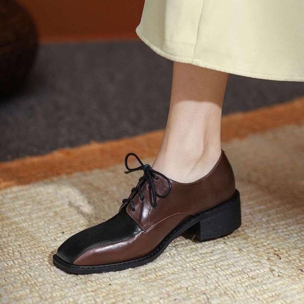 spring high heels shoes cow leather square toe med heel retro fashion england young lady streetwear women pumps dress, Black
spring high heels shoes cow leather square toe med heel retro fashion england young lady streetwear women pumps dress, Black