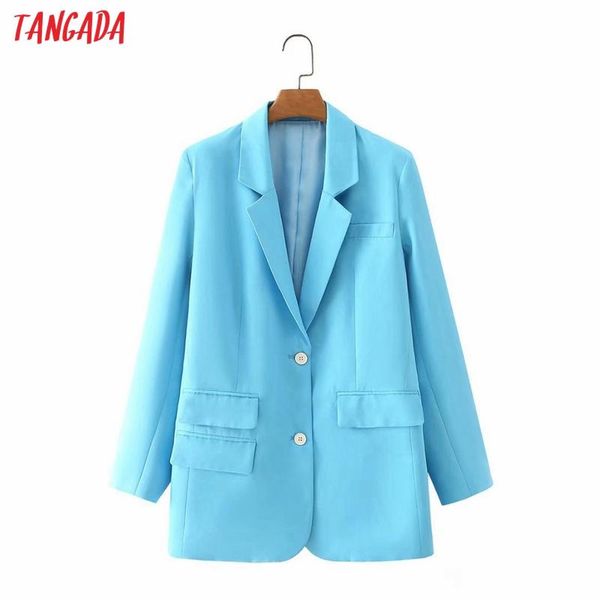 women's suits & blazers tangada women 2021 fashion blue blazer coat vintage long sleeve female outerwear chic 2j37, White;black
women's suits & blazers tangada women 2021 fashion blue blazer coat vintage long sleeve female outerwear chic 2j37, White;black