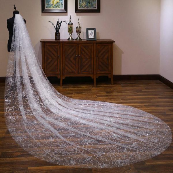 bridal veils 3m wedding veil long soft ivory white cathedral 1t with comb accessories, Black
bridal veils 3m wedding veil long soft ivory white cathedral 1t with comb accessories, Black