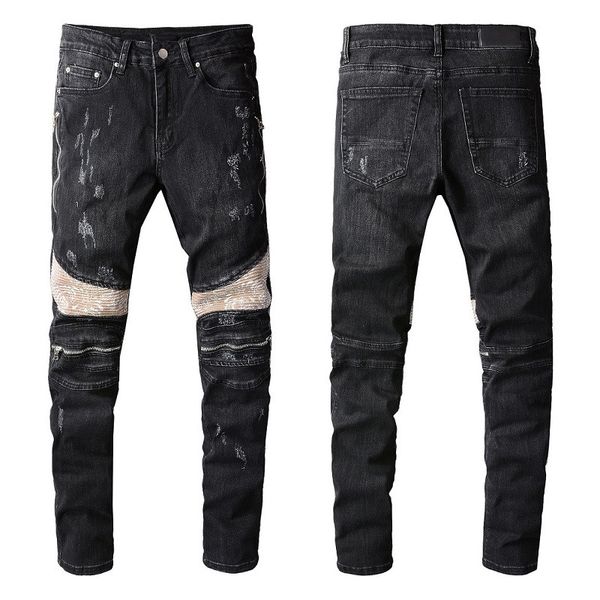mens jeans designer tiered black ripped holes splicing zipper trousers slim denim size 28-40 casual vintage biker solid pants fashion street, Blue
mens jeans designer tiered black ripped holes splicing zipper trousers slim denim size 28-40 casual vintage biker solid pants fashion street, Blue