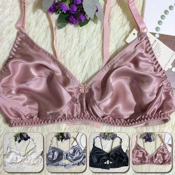 bras single layer satin silk bra women girls ultra-thin breathable seamless underwear fashion pure color large size mulberry, Red;black
bras single layer satin silk bra women girls ultra-thin breathable seamless underwear fashion pure color large size mulberry, Red;black